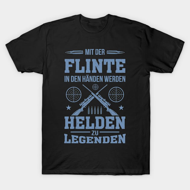 Jäger mit der Flinte in den Händen werden T-Shirt by HBfunshirts